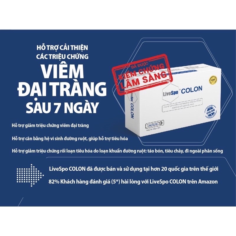 Bào tử lợi khuẩn Livespo colon Hộp 20 ống