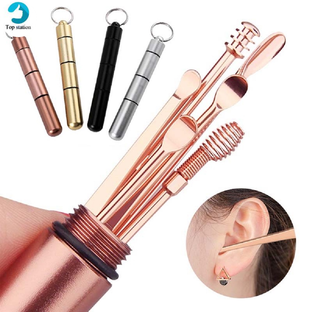 Set 6 dụng cụ lấy ráy tai bằng thép không gỉ tiện dụng