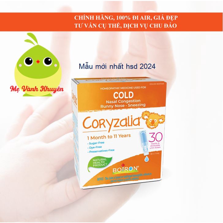 Muối uống vi lượng đồng căn Boiron Coryzalia/Coldcalm, Canada/Mỹ