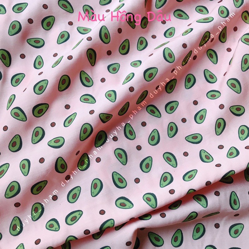 🥑VẢI TƠ PHÁP TRÁI BƠ CUTE MỀM MỊN🥑