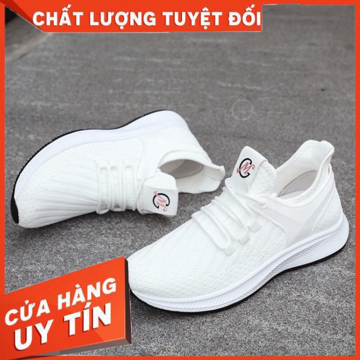 Giày nam giá rẻ siêu êm siêu nhẹ vải bata dệt kim xuất khẩu cao cấp đẹp 2020 BOM 004T - Hàng nhập khẩu