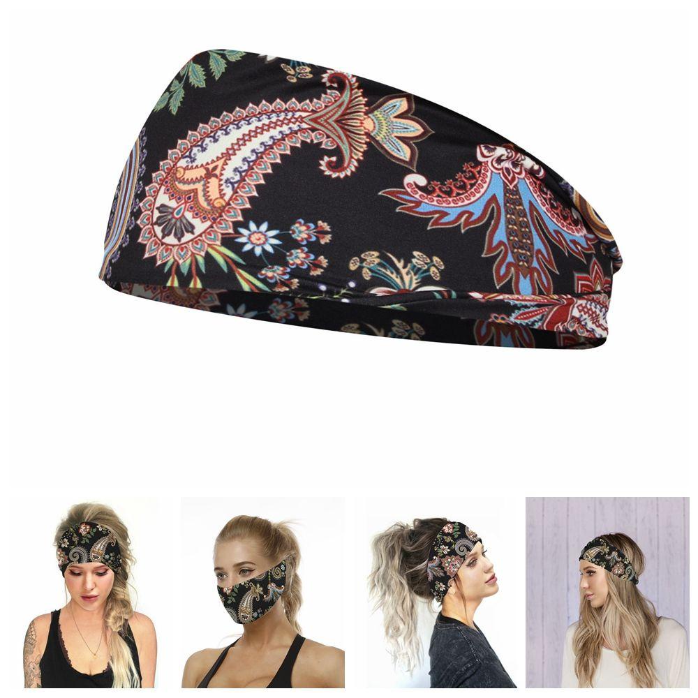 Băng Đô Co Giãn Chống Trượt Thấm Hút Mồ Hôi Phong Cách Bohemian