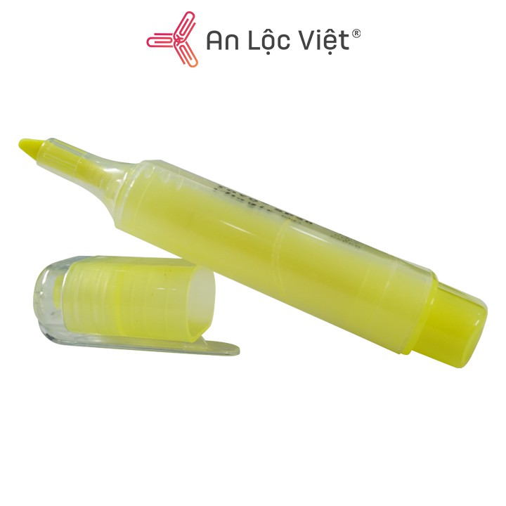 Bút dạ quang TOYO thân trong suốt - ngòi bút cực lớn giúp đánh dấu 1 dòng dễ dàng- 5 màu lựa chọn