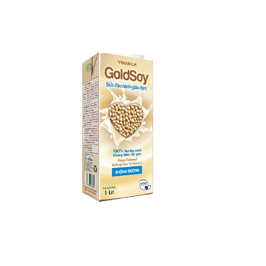 Sữa đậu nành Vinamilk Goldsoy không đường / có đường  1 lít
