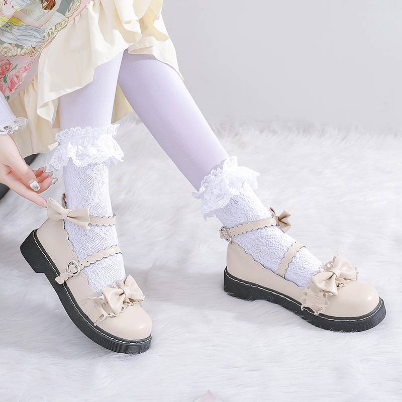 Giày Búp Bê Phong Cách Lolita Nhật Bản Dễ Phối Đồ Thời Trang Xuân Thu Cho Nữ
