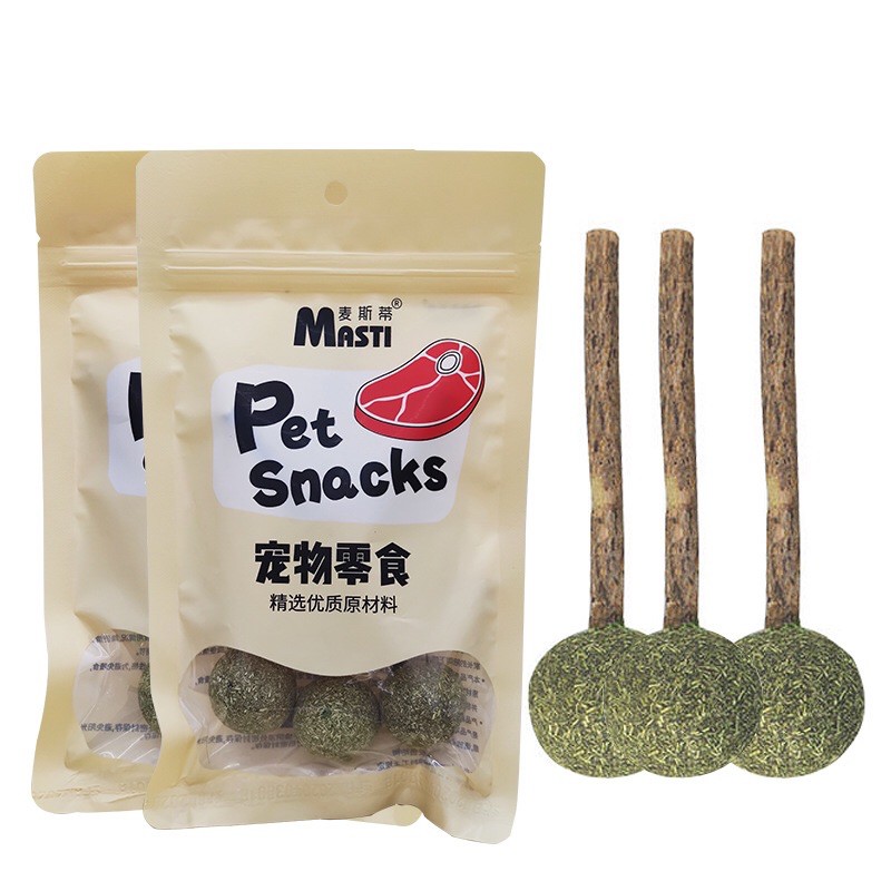 Cỏ Mèo, Catnip, Cỏ Bạc Hà, Kẹo Mút Cỏ Mèo Pet Snack