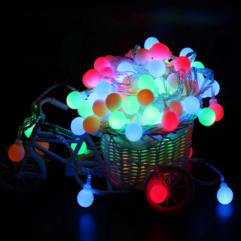 Dây đèn led dạng hình tròn dễ thương để trang trí phòng