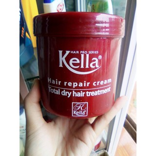 Hấp dầu ủ tóc dưỡng tóc suôn mềm bóng mượt Kella đỏ 500ml, hàng công ty