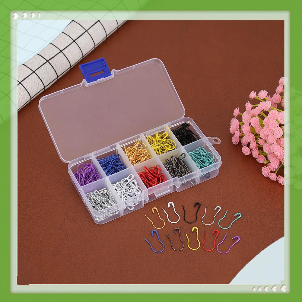 Bộ 300 Kim Băng Hình Quả Bầu 10 Màu Khác Nhau Dùng Trong May Mặc