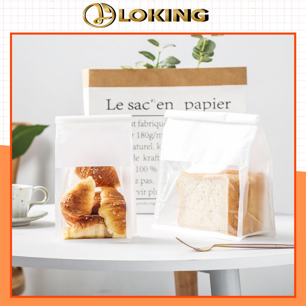 Túi bánh mì ziplock đựng bánh 300g-450g, màu sắc đa dạng - LOKING