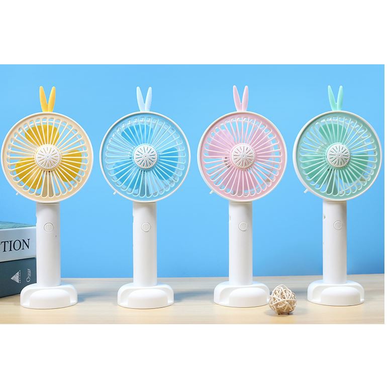 [Siêu Sale] Quạt Mini tích điện cầm tay và để bàn hình tai Thỏ các màu | BigBuy360 - bigbuy360.vn