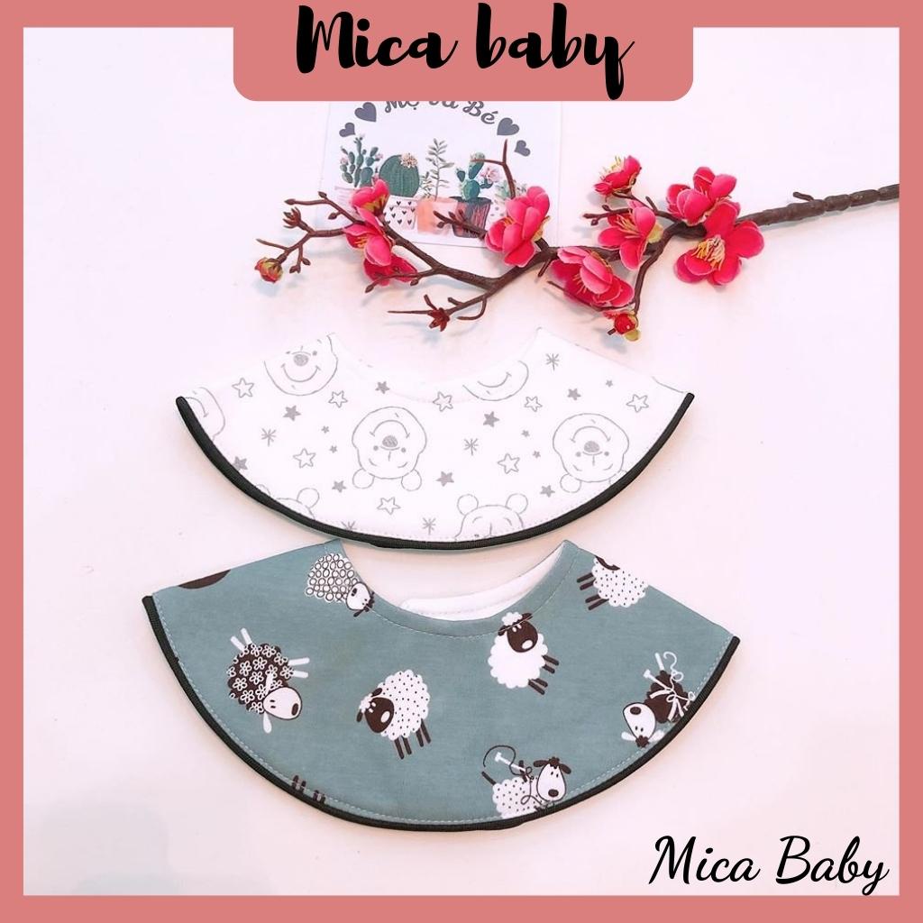 Yếm cổ tròn ăn dặm hình thú đáng yêu cho bé Mica baby