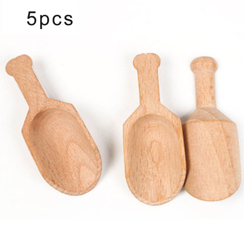 Muỗng gỗ mini nhỏ nhắn múc cà phê/ mật ong/ gia vị đường muối tiện lợi
