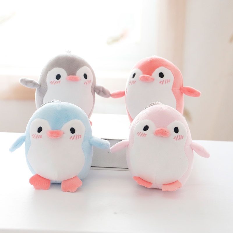 Móc khóa bông DABU hình chim cánh cụt 3 màu siêu dễ thương