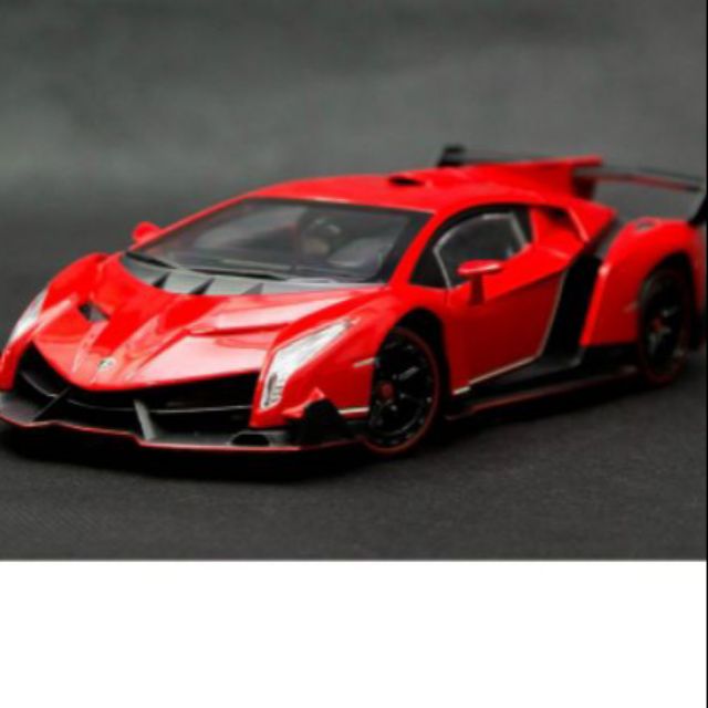 Xe Mô Hình Tĩnh Lamborghini Veneno tỷ lệ 1:24 Giá Rẻ,Màu Đỏ