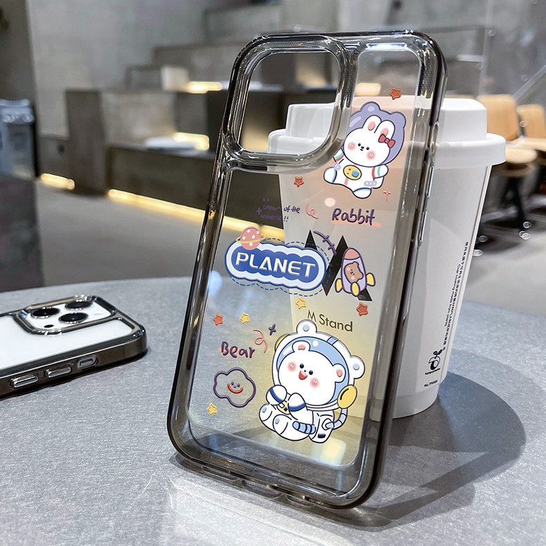 Ốp Điện Thoại TPU Dẻo Trong Suốt Họa Tiết Hoạt Hình Dễ Thương Cho IPhone 14 13 XS XR X 12 Pro Max 11 8 7 6S Plus