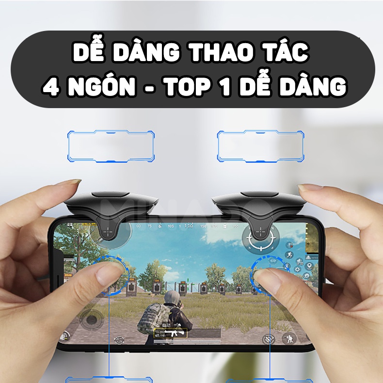 Nút bắn Pubg Mobile ff chơi game siêu nhạy MEMO AK-04 chống mỏi tay cầm chơi game điện thoại pubg ros freefire Minado