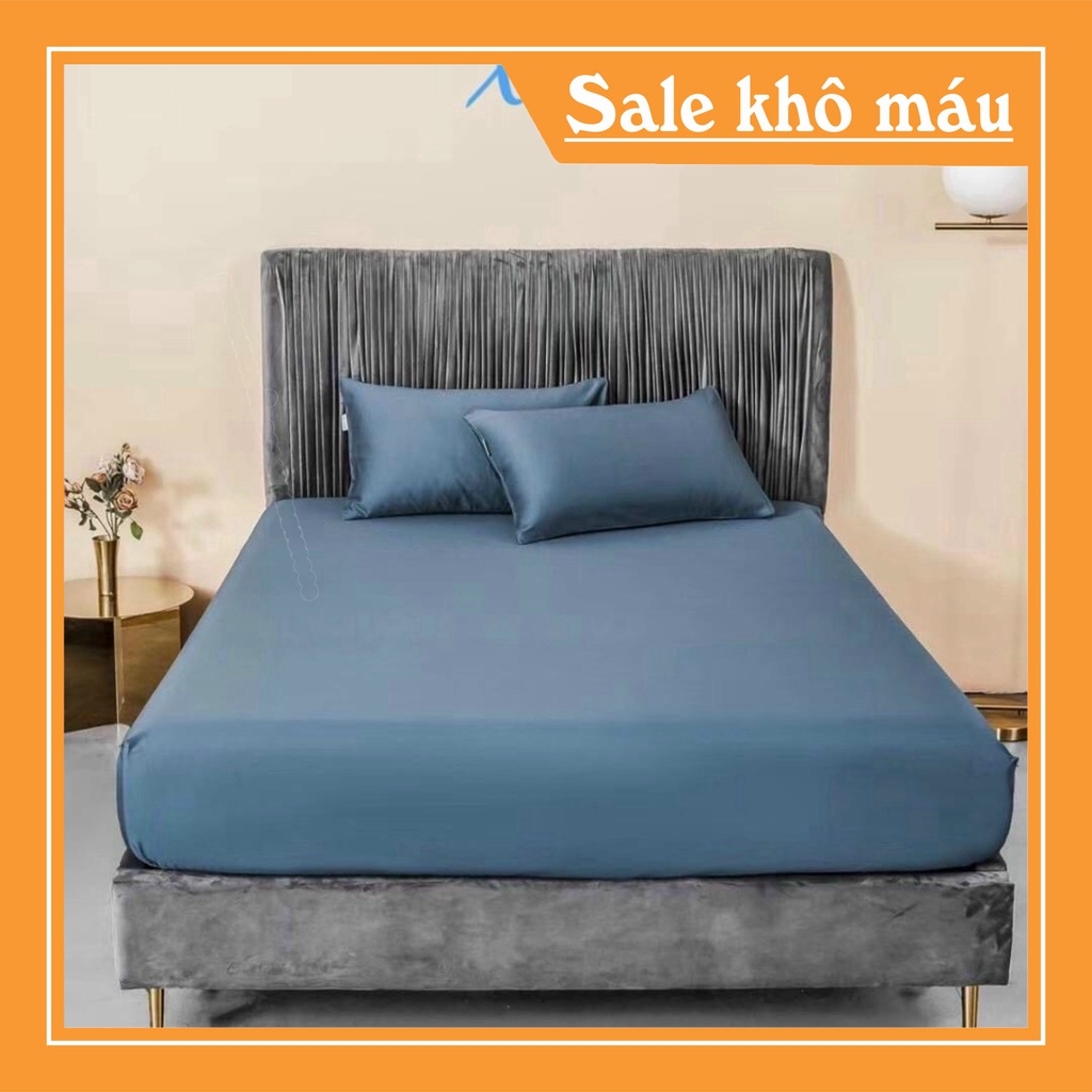 GA GỐI LỤA TENCEL 60S TRƠN 1 MÀU trải giường đệm có độ dày 10>30cm đều phù hợp | BigBuy360 - bigbuy360.vn