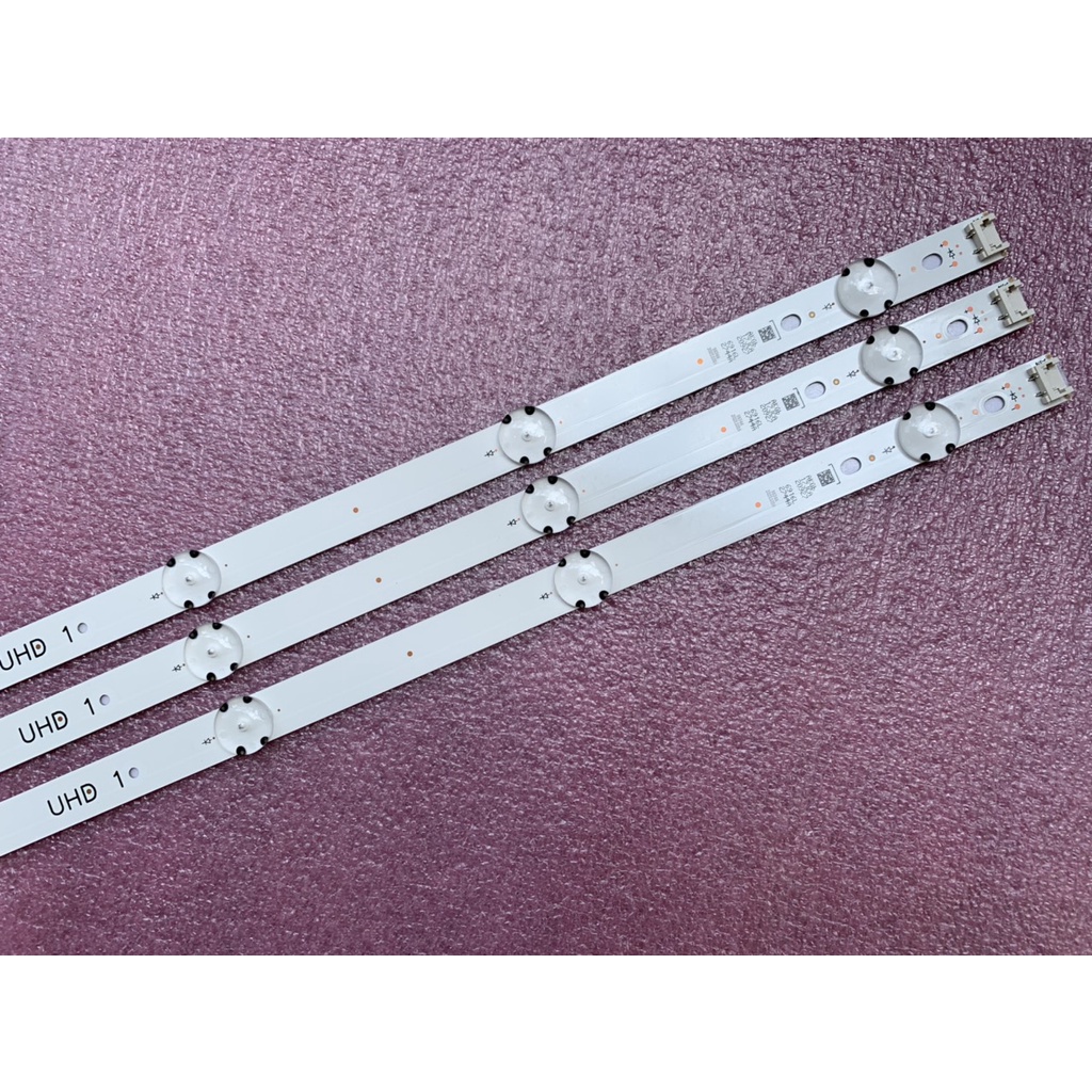 LED TIVI LG 43UH610 43UH617 43UH619 6916L-2744A HÀNG MỚI BỘ 3 THANH, MỖI THANH 8 BÓNG 3V DÀI 84,1cm.
