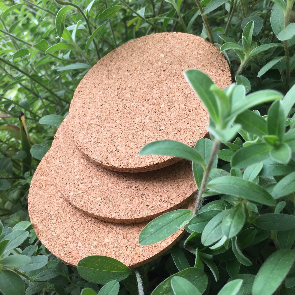 Miếng lót ly lót cốc chất liệu gỗ thấm nước cực tốt dùng cho quán café trà sữa bánh ngọt