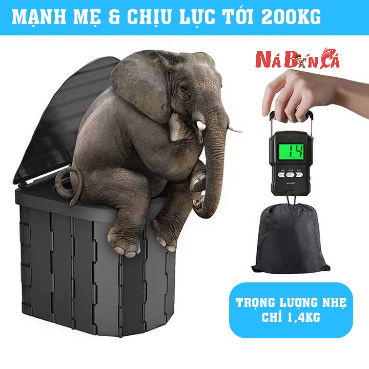 Bồn cầu dã ngoại cắm trại gấp gọn đi vệ sinh cỡ lớn, tiện dụng khi đi du lịch cắm trại, dã ngoại-DCP14