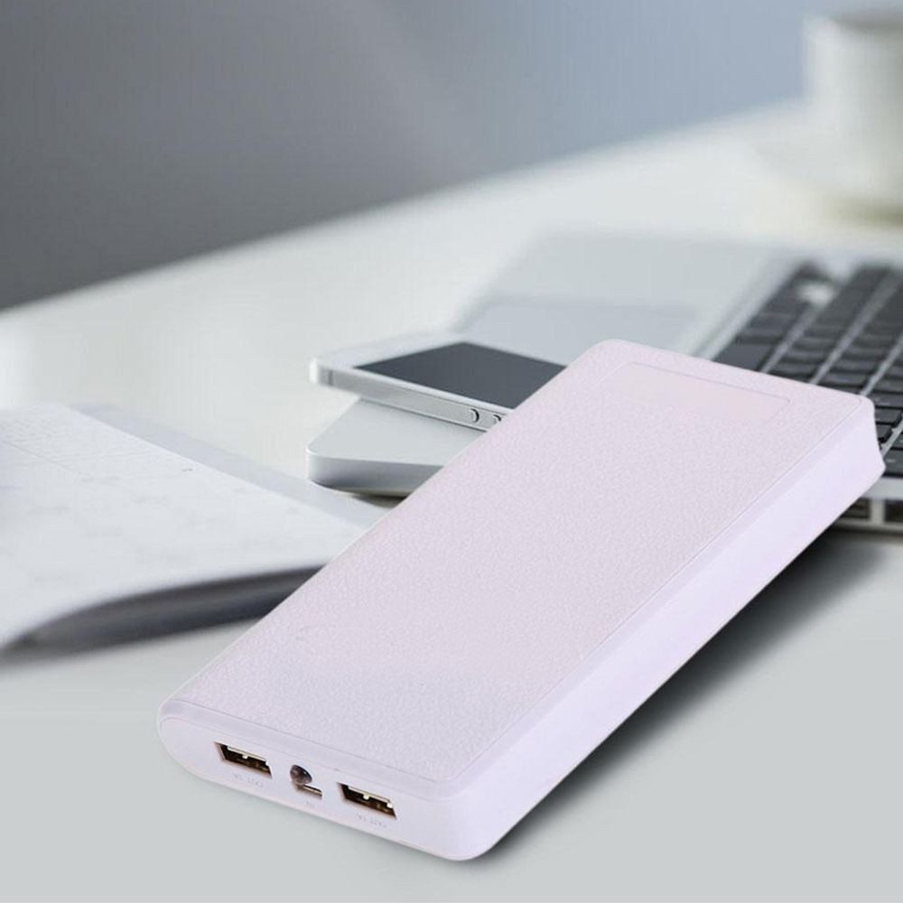 Vỏ hộp pin sạc dự phòng AUGUSTINE màu trắng USB DIY