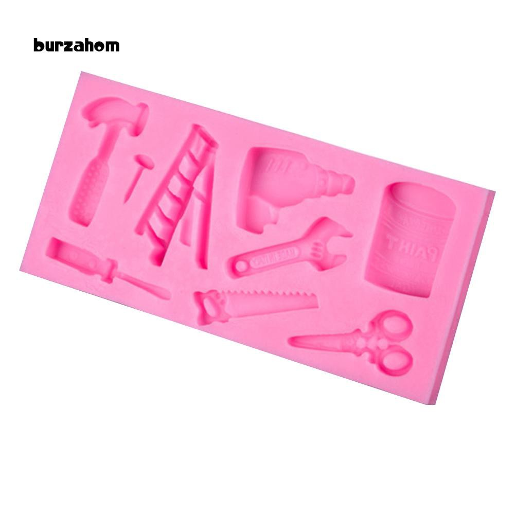 Khuôn Silicon làm bánh taojo hình các công cụ sửa chữa độc đáo