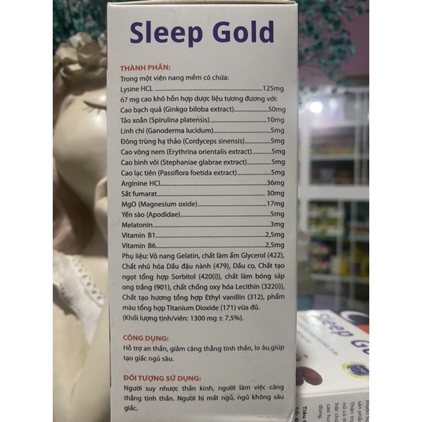 Viên an thần Sleep Gold - Giúp ngủ ngon, giảm căng thẳng
