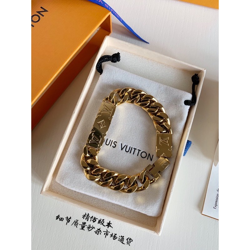 Vòng tay unisex cá tính thương hiệu Louis Vuitton LV hàng 1-1 vip