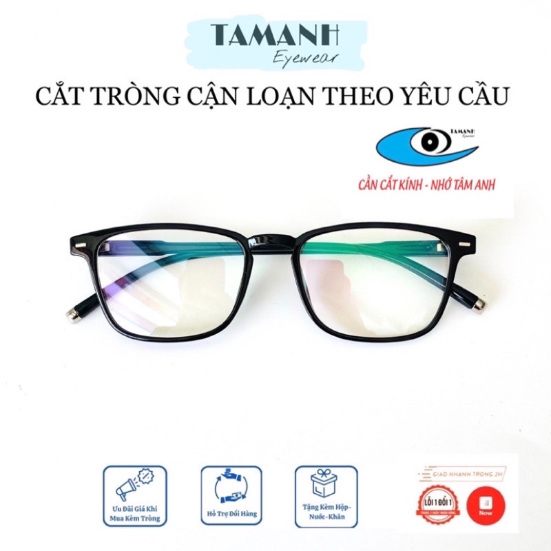 Gọng kính cận TR90 nhựa dẻo HÀN QUỐC phù hợp cho cả nam và nữ - cắt mắt cận loạn theo yêu cầu