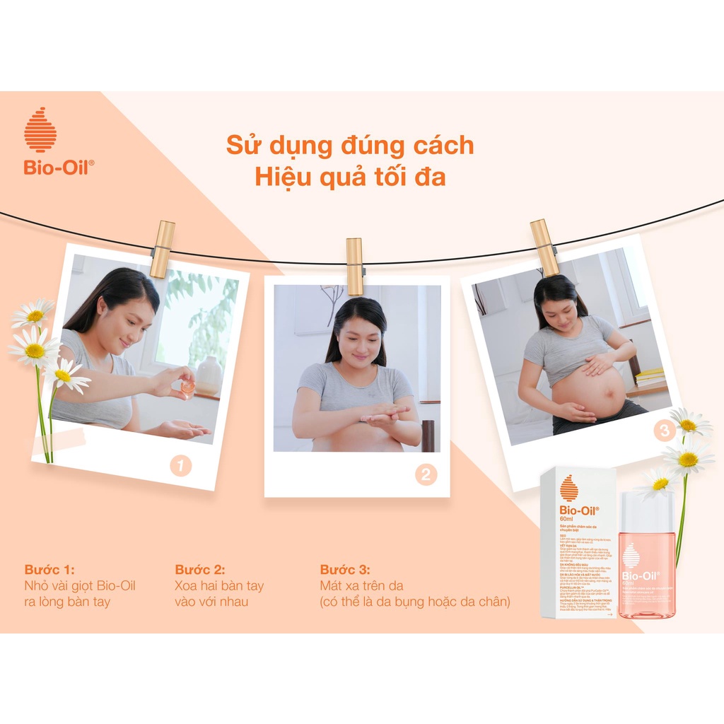 Dầu Dưỡng Bio Oil Giúp Mờ Sẹo Và Giảm Rạn Da Hiệu Quả 125ml