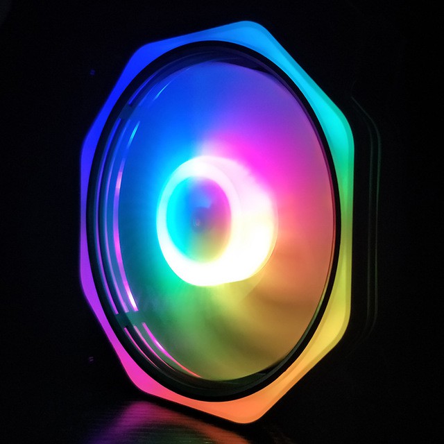 Quạt Tản Nhiệt, Fan Case Coolmoon Symphony V8 Plus Led RGB - Đồng Bộ Hub Coolmoon