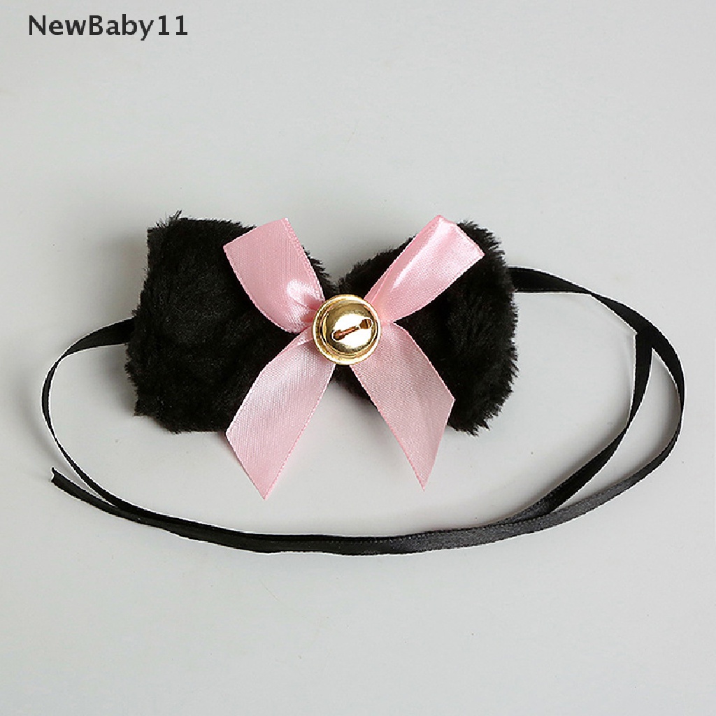 Băng Đô Tai Mèo Phối Ren Đính Chuông Phong Cách Lolita Cho Bé Gái