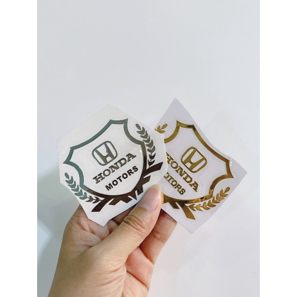 Tem kim loại dán xe hình bông lúa Honda M.o.nter Click150 Ducaiti… tem cao cấp không thấm nước