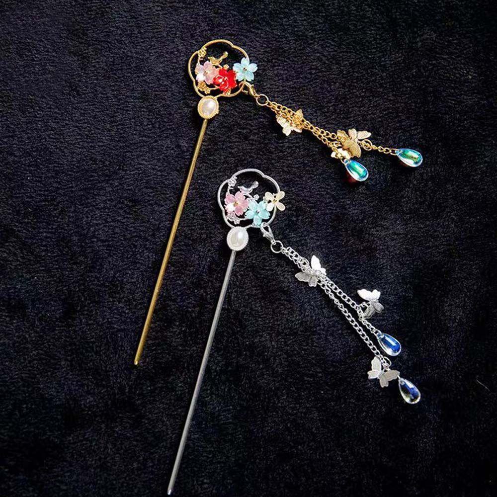 Trâm Cài Tóc Dáng Dài Đính Hạt Phối Tua Rua Phong Cách Retro Thanh Lịch Cho|Nĩa Ăn Uống Tiện Lợi Dễ Sử Dụng