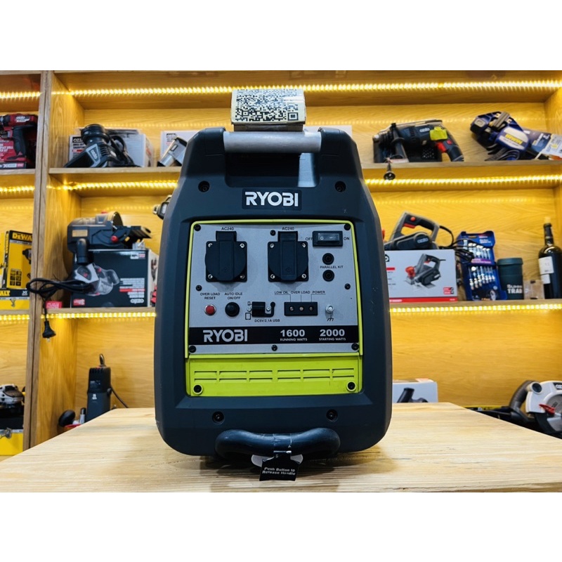 MÁY PHÁT ĐIỆN DIGITAL INVERTER RYOBI 2000W RIG2000PCB HÀNG MỚI 90% NHẬP NHẨU ÚC