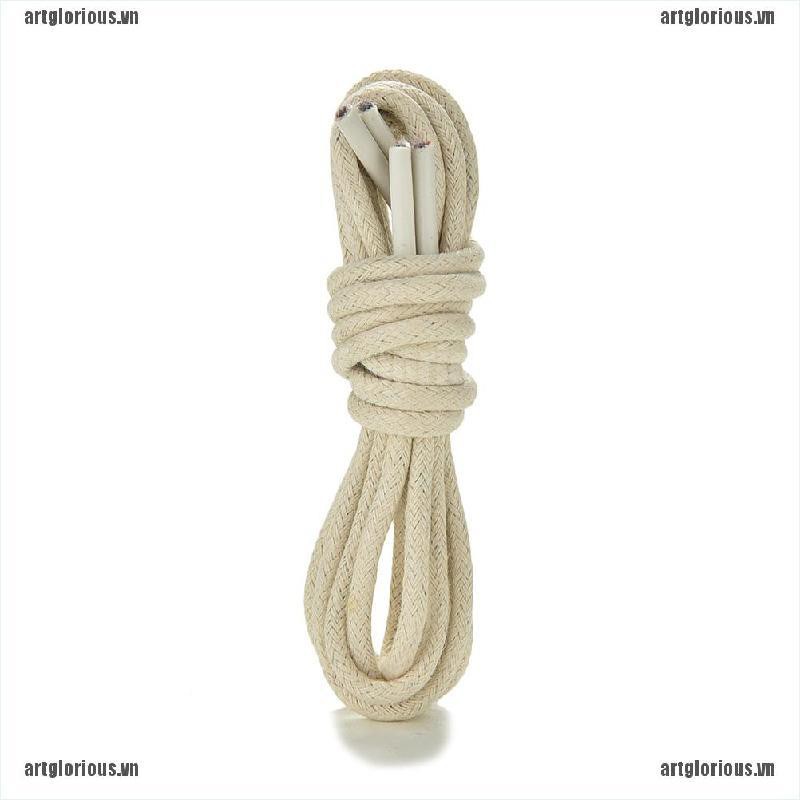 [artglorious] Dây Giày Bốt Da Brogues Đầu Tròn Sáp