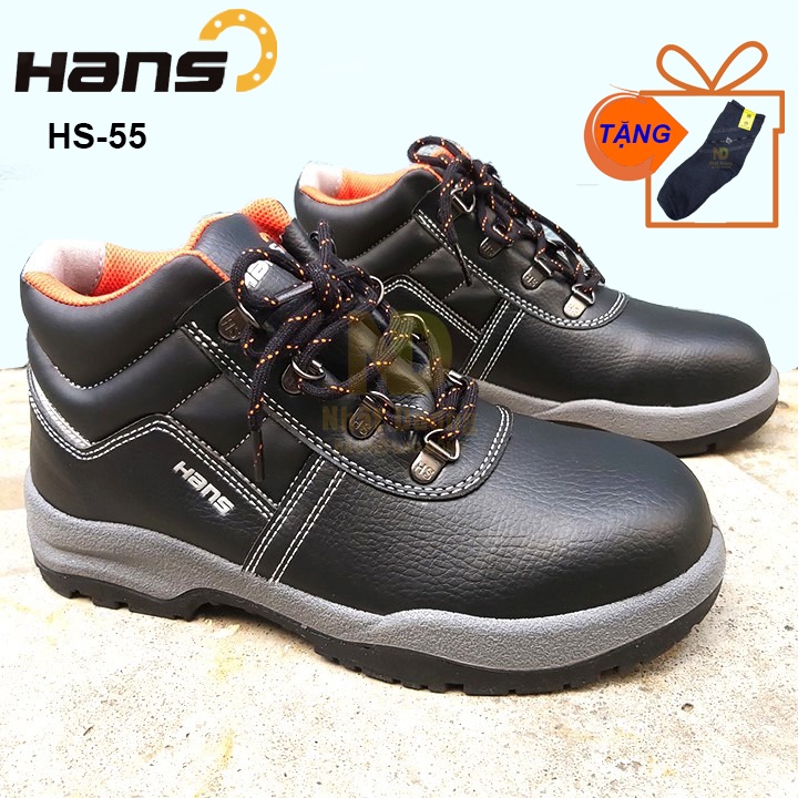 Giày bảo hộ lao động nam - nữ cao cổ Hans HS55, giày bảo hộ lao động hàn quốc.