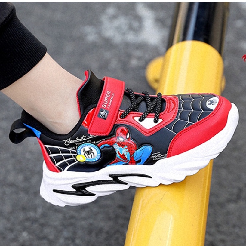 Giày thể thao bé trai (cao cấp )siêu nhân người nhện size 26-38 , siêu nhẹ HT234