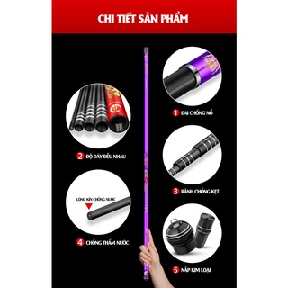 Cần câu Guide Bashen Thắng Lợi 4h Tím, cần câu đơn, câu đài