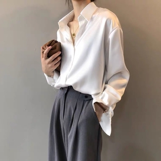 Áo Lụa Satin Cao Cấp Phong Cách Hàn Quốc 2021 Cho Nữ