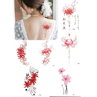 Hình xăm Hoa Bỉ Ngạn bản to