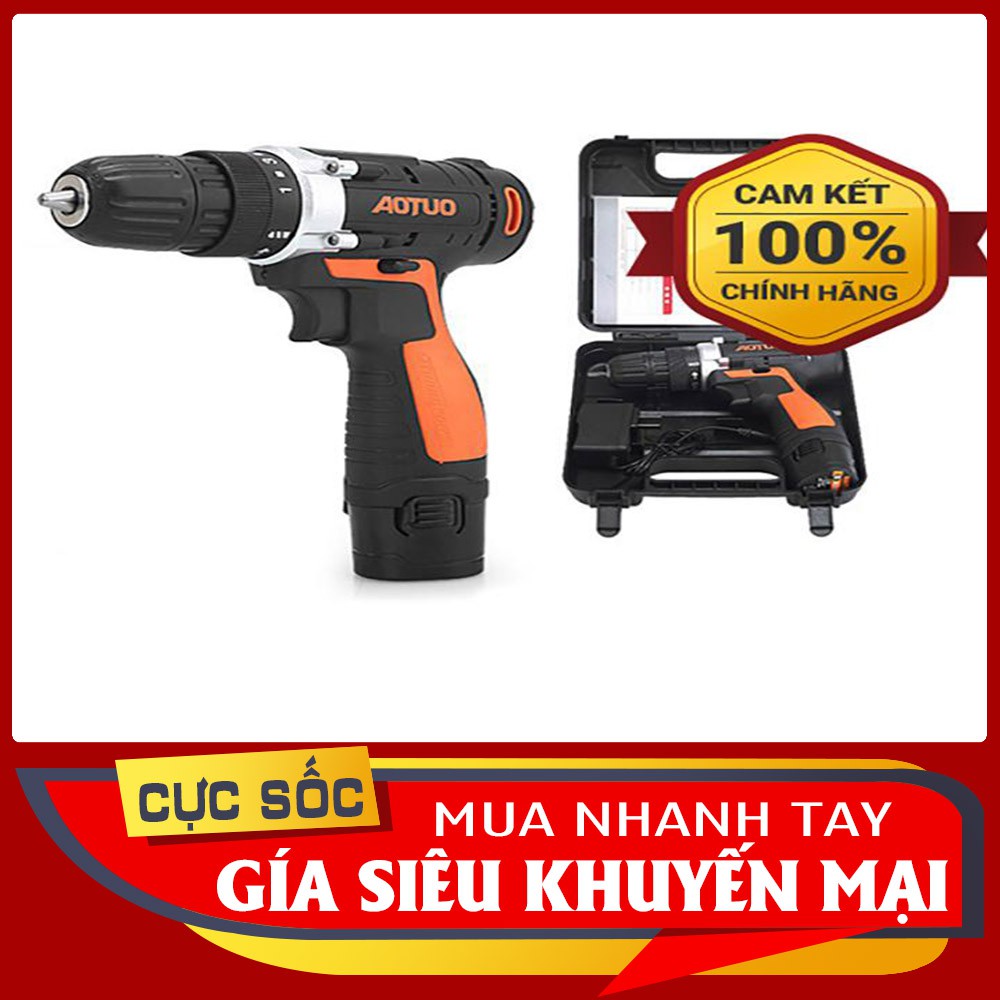 Khoan pin, máy bắt vít dùng pin AOTUO 12v nhỏ gọn