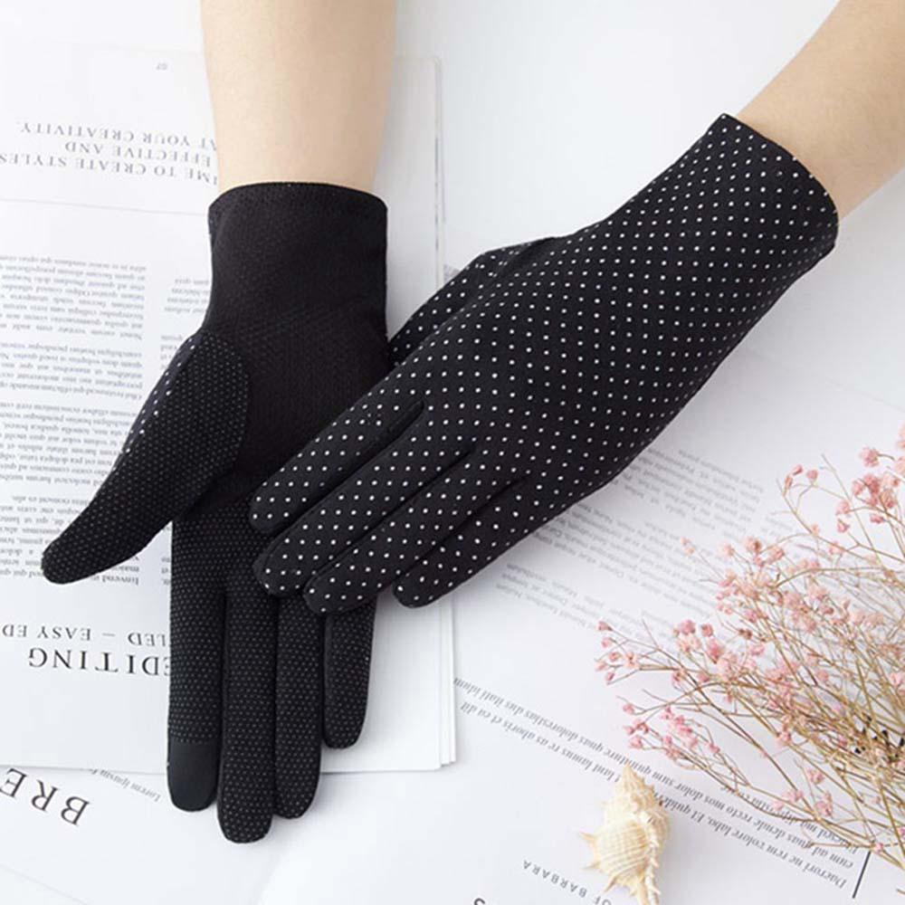 Găng Tay Chống Nắng Mỏng Họa Tiết Chấm Bi Cho Nữ Sự Bảo Vệ