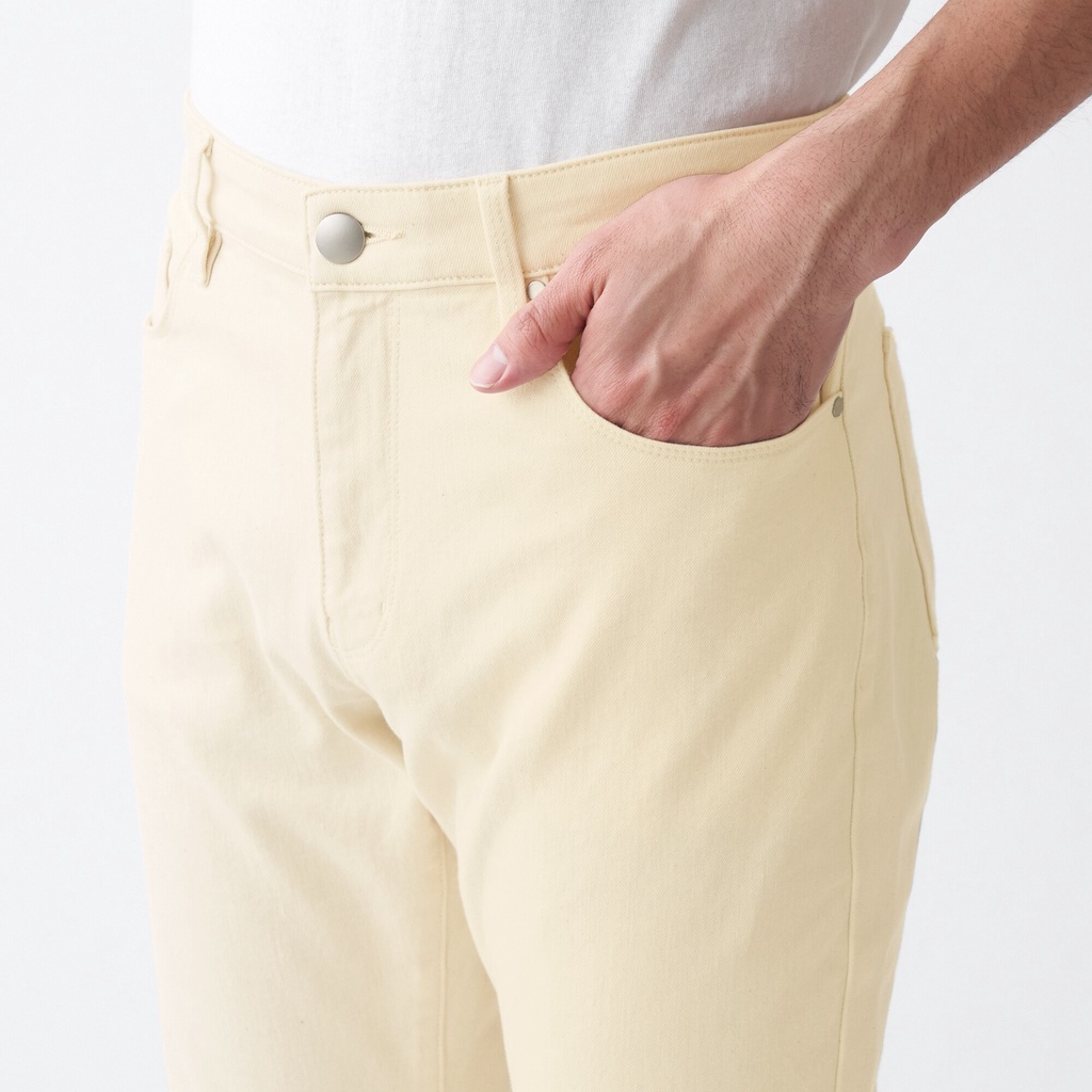 Muji Quần Denim Slim Co Giãn 4 Chiều / Độ Dài Ống 82Cm