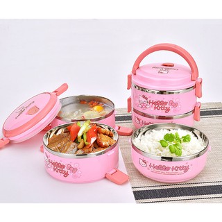 HỘP CƠM 3 TẦNG KITTY DOREMON