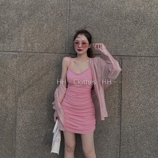 Váy Body, Đầm Body Nhún Kèm Áo Sơ Mi Tơ SB2085-Violet