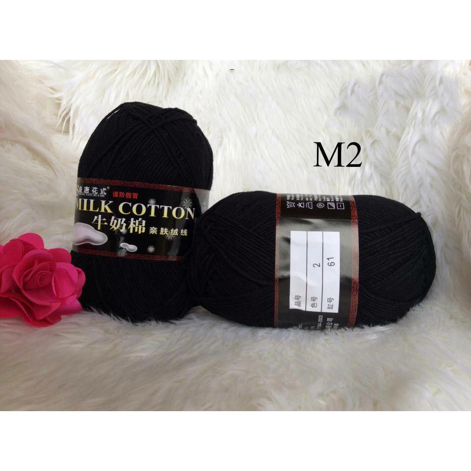 Len milk 125gr đan móc thú bông, khăn, mũ, áo...