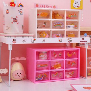 Hộp nhựa đa năng 9 ngăn đựng đồ siêu xinh , kệ đựng đồ mini