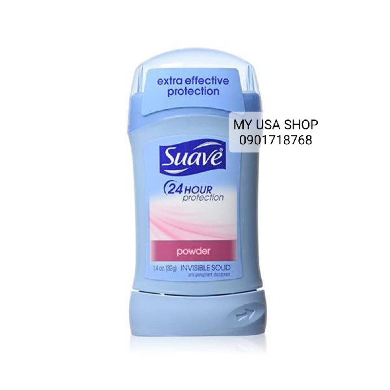 Lăn khử mùi nữ mini ❤️ LĂN KHỬ MÙI CHO NỮ SUAVE 24 HOUR PROTECTION USA MỸ 39G